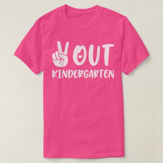 Peace Out Kindergarten T - Shirt Class of 2022 Gra (Design vorne)