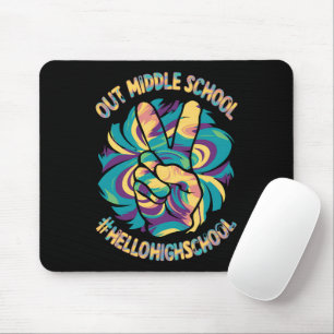 Peace Out Middle Hello High School Gefärbte Krawat Mousepad
