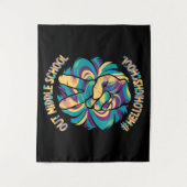 Peace Out Middle Hello High School Gefärbte Krawat Wandteppich (Vorderseite)