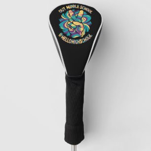 Peace Out Mittel Hello High School School Tie Dye  Golf Headcover
