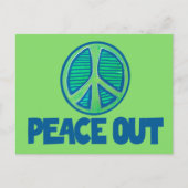 Peace Out Peace Sign Postkarte (Vorderseite)