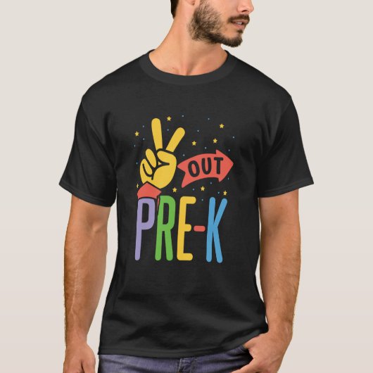 Peace Out Pre K Pk Pre Kindergarten Kids Cute T-Shirt (Vorderseite)