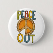 Peace Out Pumpkin Pie Button (Vorderseite)