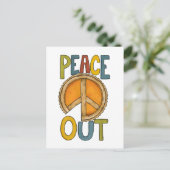 Peace Out Pumpkin Pie Postkarte (Stehend Vorderseite)