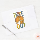 Peace Out Pumpkin Pie Quadratischer Aufkleber (Umschlag)