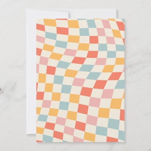 Peace Out Retro Groovy 70er Graduation Party Einladung (Rückseite)