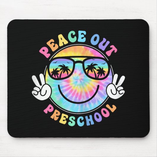 Peace Out School 2024 Letzter Schulsommertag Mousepad (Vorne)