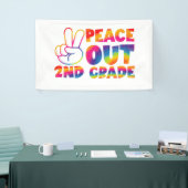 Peace Out Second Grade Gefärbte Krawatte Letzter T Banner (Messeveranstaltung)