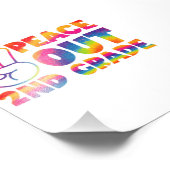 Peace Out Second Grade Gefärbte Krawatte Letzter T Fotodruck (Ecke)