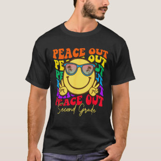 Peace Out Second Grade Graduation Shirt Kid Smile 