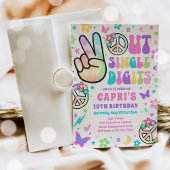 Peace Out Single Digit Hippy-Gefärbte Krawatte zum Einladung