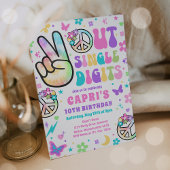 Peace Out Single Digit Hippy-Gefärbte Krawatte zum Einladung