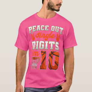 Peace Out Single Digits 10. Geburtstag 10 Jahre al T-Shirt