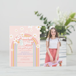 Peace out Single Digits 10. Geburtstag Foto Einladung