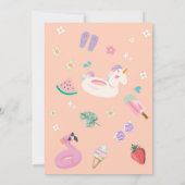 Peace Out Single Digits Groovy Daisy Birthday Einladung (Rückseite)