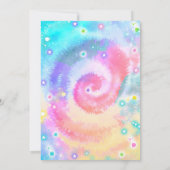 Peace Out Single Digits Hippy Gefärbte Krawatte Bi Einladung (Rückseite)