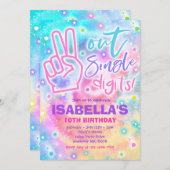 Peace Out Single Digits Hippy Gefärbte Krawatte Bi Einladung (Vorne/Hinten)