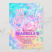 Peace Out Single Digits Hippy Gefärbte Krawatte Bi Einladung (Vorne/Hinten)