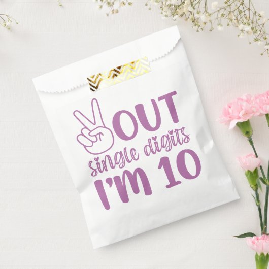 Peace Out Single Digits Ich bin 10! Geschenktütchen (Versiegelt)