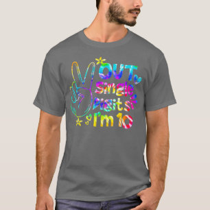 Peace Out Single Digits Im 10. Gefärbte Krawatte G T-Shirt