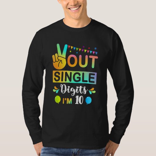 Peace Out Single Digits Im 10 Kinder T-Shirt (Vorderseite)