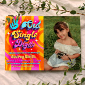 Peace Out Single Digits Im 10 mit Foto Einladung