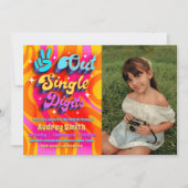 Peace Out Single Digits Im 10 mit Foto Einladung (Vorderseite)