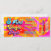 Peace Out Single Digits Im 10 Ticket Einladung (Vorderseite)