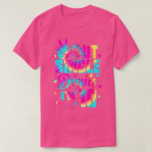 Peace Out Single Digits Im 10 Tie Dye Birthday Ki T-Shirt (Design vorne)