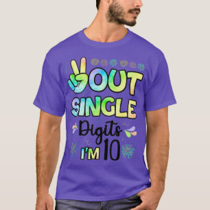 Peace Out Single Digits Im Alter von 10 Kindern (2 T-Shirt