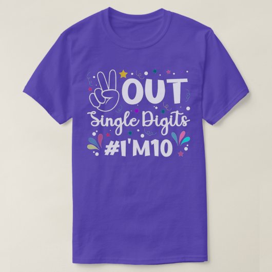 Peace Out Single Digits Im Alter von 10 Kindern (8 T-Shirt (Design vorne)