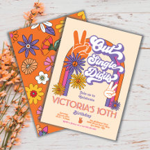 Peace Out Single Digits Rainbow Birthday Party