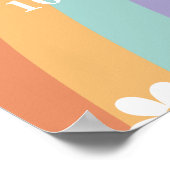 Peace Out Single Digits Retro Rainbow Willkommen Poster (Ecke)