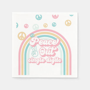 Peace Out Single Digs Retro Sommerrenbow Serviette