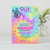 Peace Out Single macht Einladung zur Gefärbte Kraw (Stehend Vorderseite)