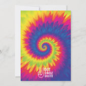 Peace out Single Ziffern gefärbte Krawatte 10. Geb Einladung (Rückseite)