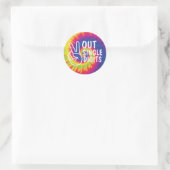 Peace out Single Ziffern gefärbte Krawatte 10. Geb Runder Aufkleber (Tasche)