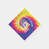 Peace out Single Ziffern gefärbte Krawatte 10. Geb Serviette (Ecke)