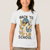🧢 Peace Out, Summer — It’s School Time! 🕶️ Tri-Blend Shirt (Vorderseite)