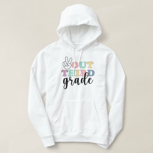 Peace Out Third Grade T - Shirt Class of 2022 Grad (Design vorne)