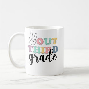 Peace Out Third Grade T - Shirt Class of 2022 Grad Kaffeetasse