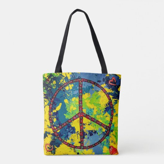 "Peace Out Tot Bag" Tasche (Rückseite)