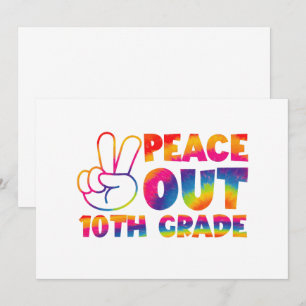 Peace Out Zehnte Gefärbte Krawatte Letzten Tag 10. Ankündigung
