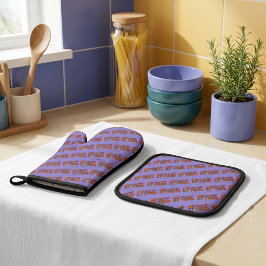 Peace Oven Mitt & Pot Holder Set