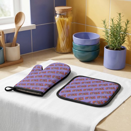 Peace Oven Mitt & Pot Holder Set