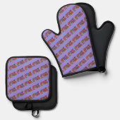 Peace Oven Mitt & Pot Holder Set (Vorderseite/Rückseite)