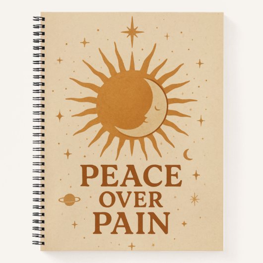 Peace Over Pain Journal – Mindfulness and Self-Lov Notizblock (Vorderseite)