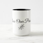 Peace Over Pressure – Ruhiger Minimal Morgenbecher Tasse (Zentrum)