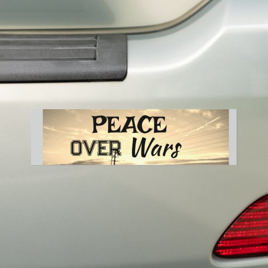Peace over Wars Bumper Sticker Autoaufkleber (Auf Auto)