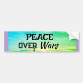 Peace over Wars Bumper Sticker Autoaufkleber (Vorne)